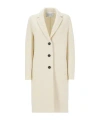 Harris Wharf London Single-breasted Virgin-wool Coat In Neutral