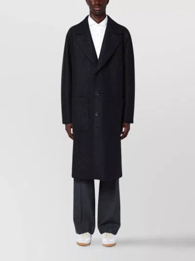 HARRIS WHARF LONDON SINGLE BREASTED WOOL COAT