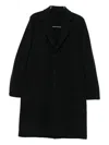 Harris Wharf London Single-breasted Wool Coat In Black