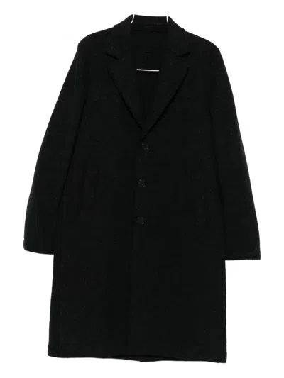 Harris Wharf London Single-breasted Wool Coat In Black