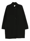 Harris Wharf London Single-breasted Wool Coat In Black