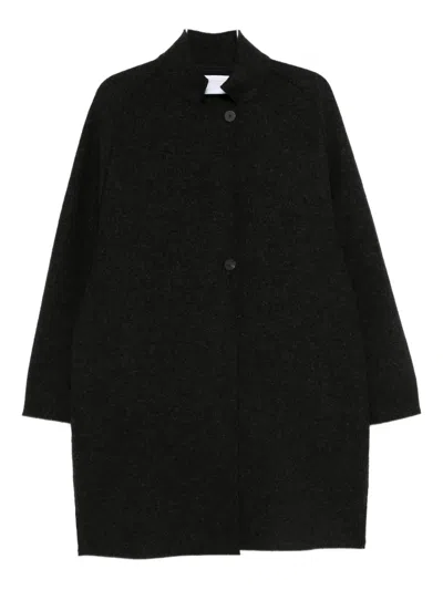 Harris Wharf London Single-breasted Wool Coat In Black