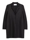 Harris Wharf London Single-breasted Wool Coat In Black