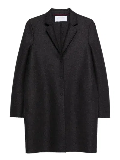 Harris Wharf London Single-breasted Wool Coat In Black