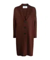 Harris Wharf London Single-breasted Wool Coat In Brown