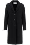 Harris Wharf London Single-breasted Wool Coat In Boiled In Black