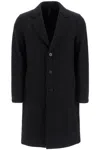 HARRIS WHARF LONDON SINGLE-BREASTED WOOL COAT IN BOILED