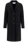 Harris Wharf London Single-breasted Wool Coat In Boiled In Black