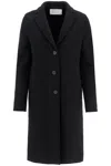 Harris Wharf London Single-breasted Wool Coat In Boiled In Black