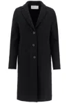 Harris Wharf London Single-breasted Wool Coat In Boiled In Black