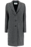 Harris Wharf London Single-breasted Wool Coat In Boiled In Grey