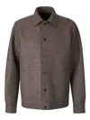Harris Wharf London Snap-button Shirt Jacket In Brown