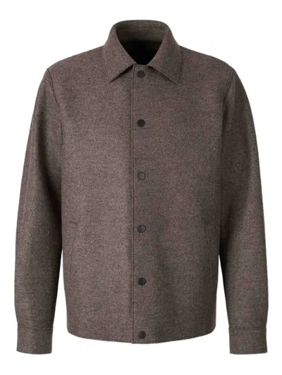 HARRIS WHARF LONDON SNAP-BUTTON SHIRT JACKET