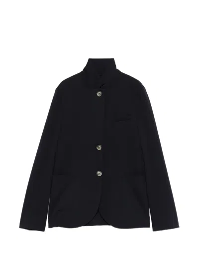 Harris Wharf London Stand Up Collar Blazer In Black