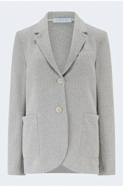 Harris Wharf London Stand Up Collar Blazer In Ash In Gray