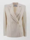 Harris Wharf London Structured Double-breasted Blazer With Notched Lapels