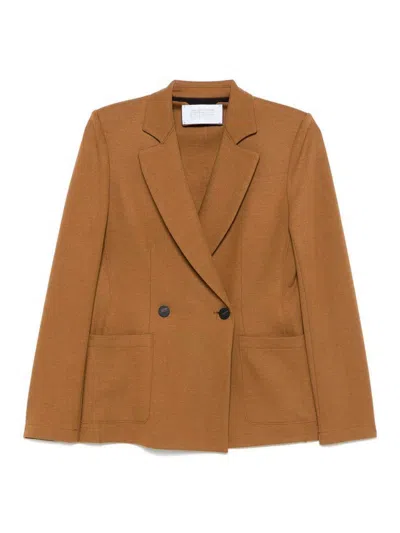 Harris Wharf London Wool Blazer In Camel