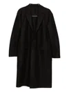 Harris Wharf London Tailored Long Coat With Classic Lapel In Black