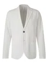Harris Wharf London Textured Single-breasted Blazer In White