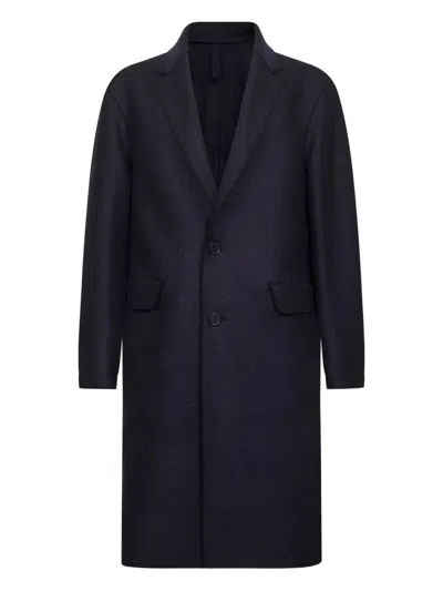Harris Wharf London Three-button Coat In Blue