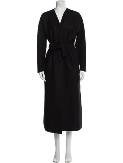 Pre-owned Harris Wharf London Trench Coat In Black