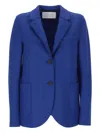 Harris Wharf London Two-button Patch-pocket Blazer In Blue