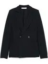 Harris Wharf London Two-tone Frisé Blazer In Blau