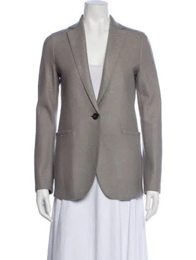 Pre-owned Harris Wharf London Virgin Wool Blazer In Gray