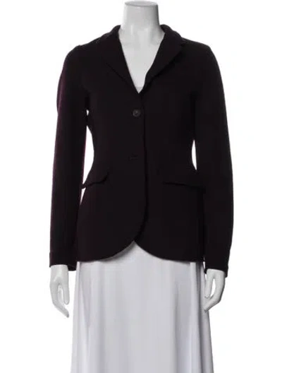 Pre-owned Harris Wharf London Virgin Wool Blazer In Purple