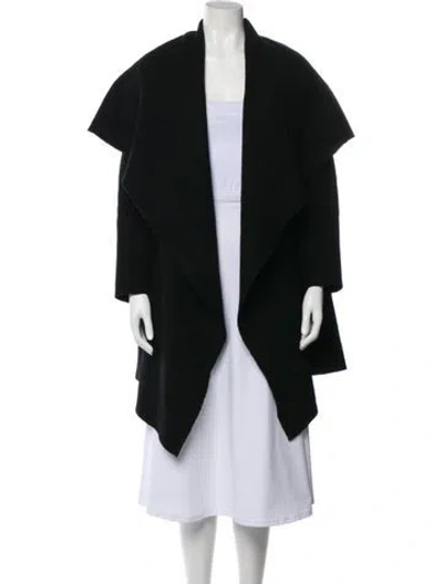 Pre-owned Harris Wharf London Virgin Wool Coat In Black