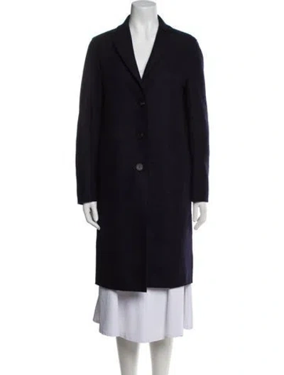 Pre-owned Harris Wharf London Virgin Wool Coat In Blue