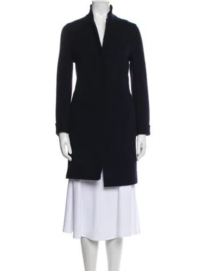 Pre-owned Harris Wharf London Virgin Wool Coat In Blue