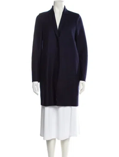 Pre-owned Harris Wharf London Virgin Wool Coat In Blue