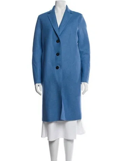 Pre-owned Harris Wharf London Virgin Wool Coat In Blue