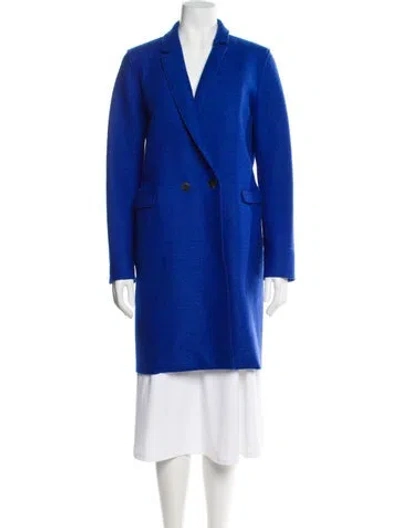 Pre-owned Harris Wharf London Virgin Wool Coat In Blue
