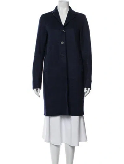 Pre-owned Harris Wharf London Virgin Wool Coat In Blue