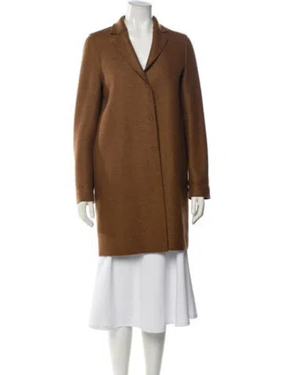 Pre-owned Harris Wharf London Virgin Wool Coat In Brown