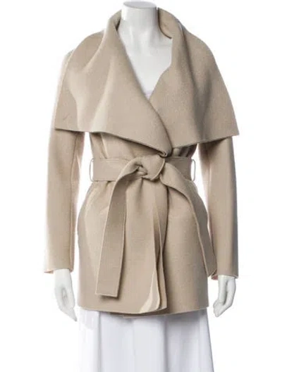 Pre-owned Harris Wharf London Virgin Wool Coat In Brown