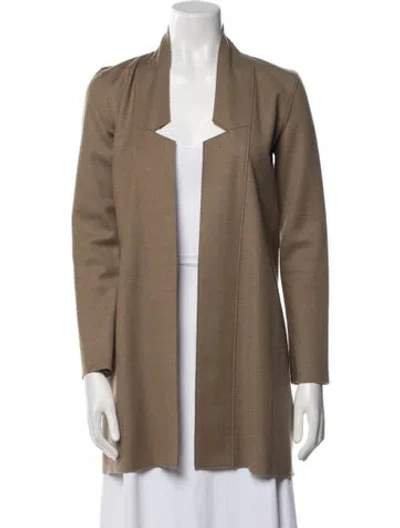 Pre-owned Harris Wharf London Virgin Wool Coat In Brown