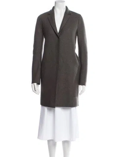 Pre-owned Harris Wharf London Virgin Wool Coat In Gray