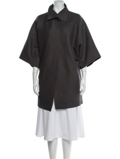 Pre-owned Harris Wharf London Virgin Wool Coat In Gray