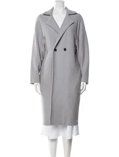Pre-owned Harris Wharf London Virgin Wool Coat In Gray