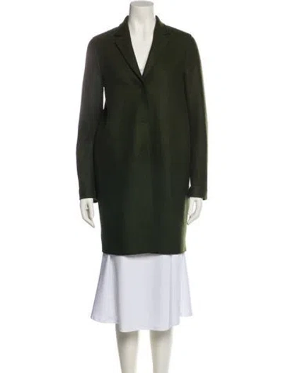 Pre-owned Harris Wharf London Virgin Wool Coat In Green