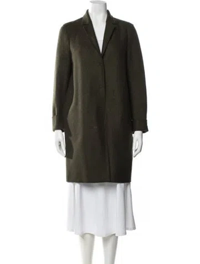 Pre-owned Harris Wharf London Virgin Wool Coat In Green