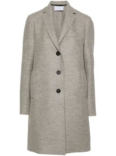 Harris Wharf London Virgin Wool Coat In Grey