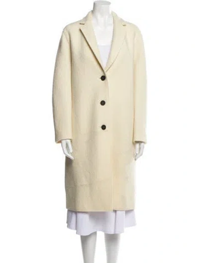 Pre-owned Harris Wharf London Virgin Wool Coat In Neutral
