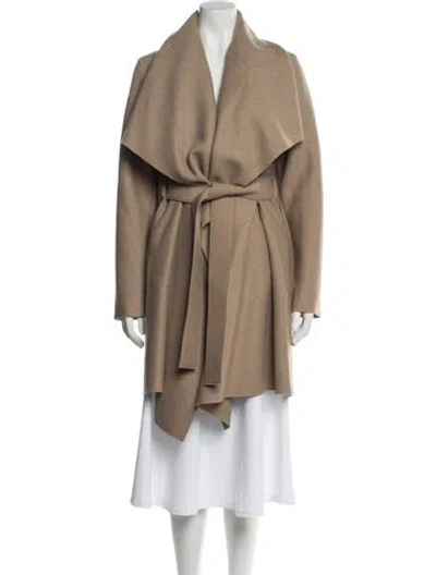 Pre-owned Harris Wharf London Virgin Wool Coat In Neutral