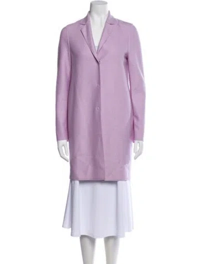 Pre-owned Harris Wharf London Virgin Wool Coat In Purple