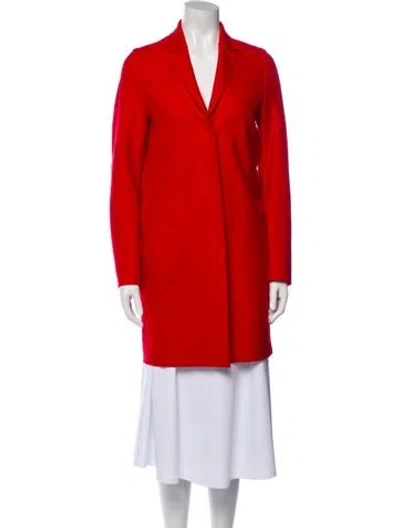 Pre-owned Harris Wharf London Virgin Wool Coat In Red