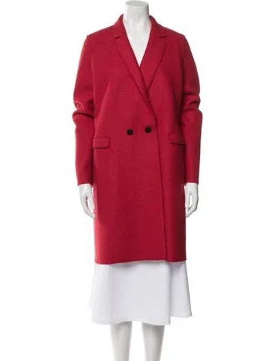 Pre-owned Harris Wharf London Virgin Wool Coat In Red